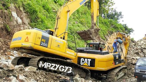 large excavators working on youtube